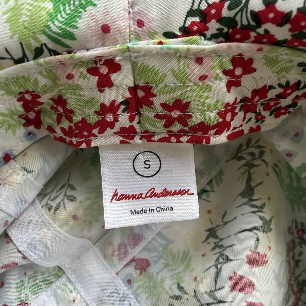 Hanna Andersson Girls Bucket Hat Small Kids Floral Floppy Cotton Summer Beach - Picture 4 of 6